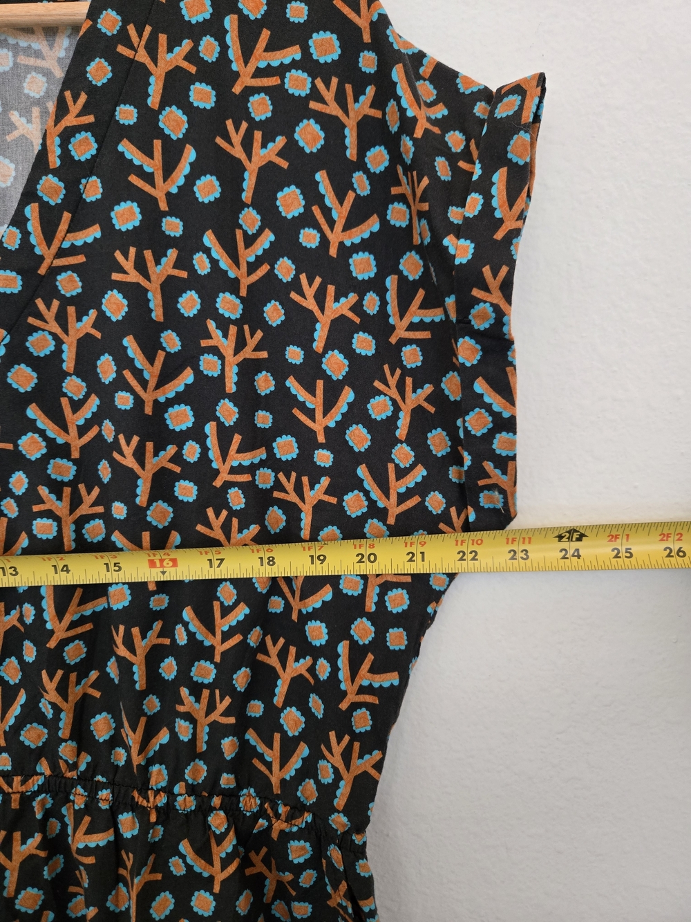 Kavu Dreamview Branchin Out Floral Motif V Neck Retro Organic Cotton XL - Picture 7 of 10
